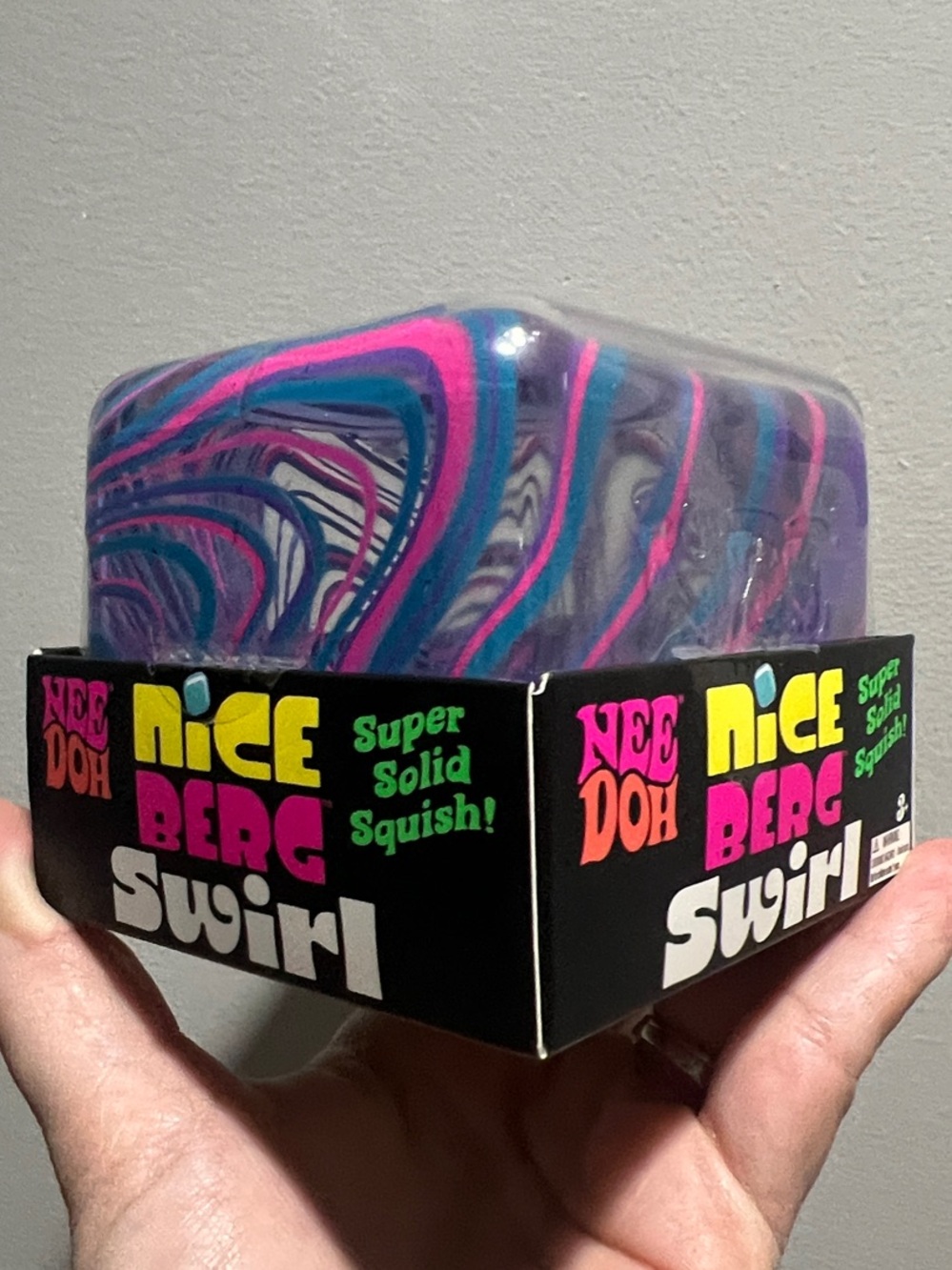NeeDoh Nice Berg Swirl - Purple & Pink - Super Solid Squish